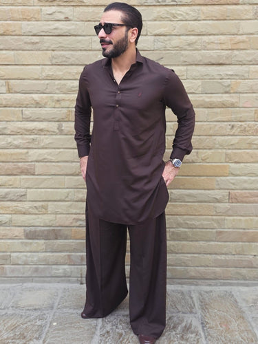 BROWN KURTA FARSHI PAJAMA
