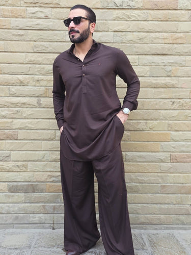 BROWN KURTA FARSHI PAJAMA