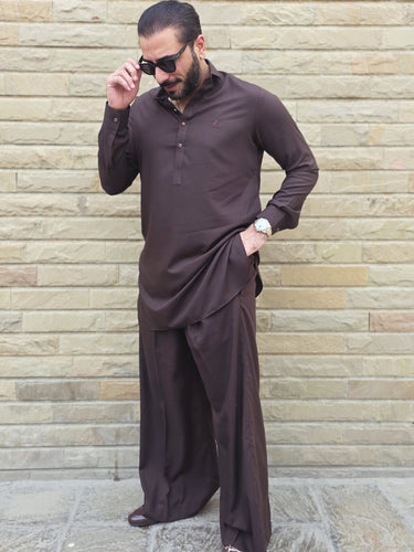BROWN KURTA FARSHI PAJAMA