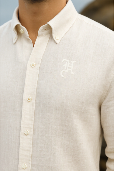 OFF WHITE LINEN CO-RD SET Humayun Alamgir