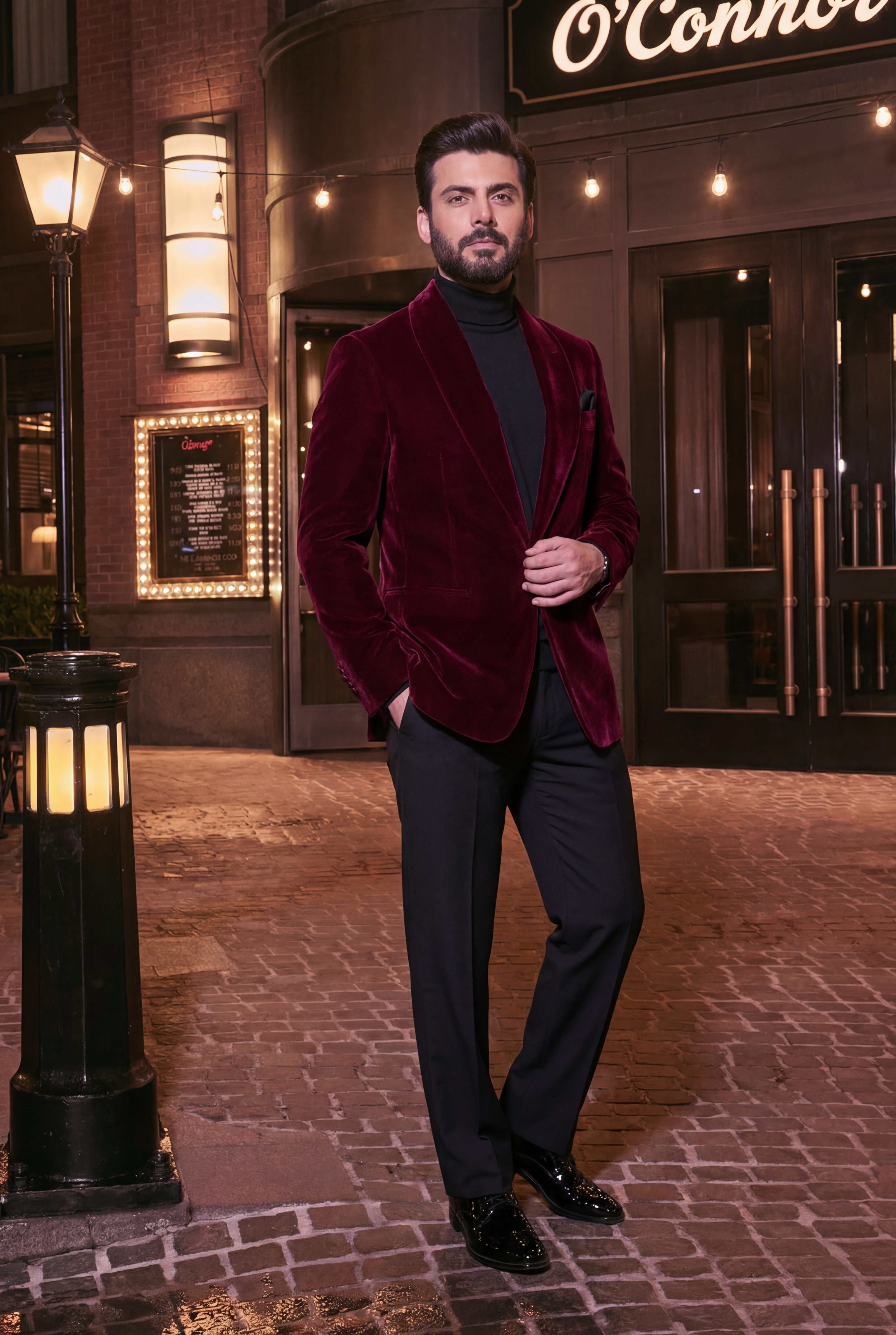 RED VELVET TUXEDO Luxury Formal Humayun Alamgir