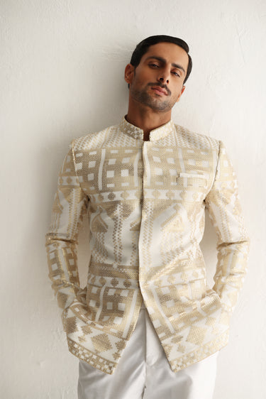 WHITE GOLDEN SEQUENCE PRINCE SUIT