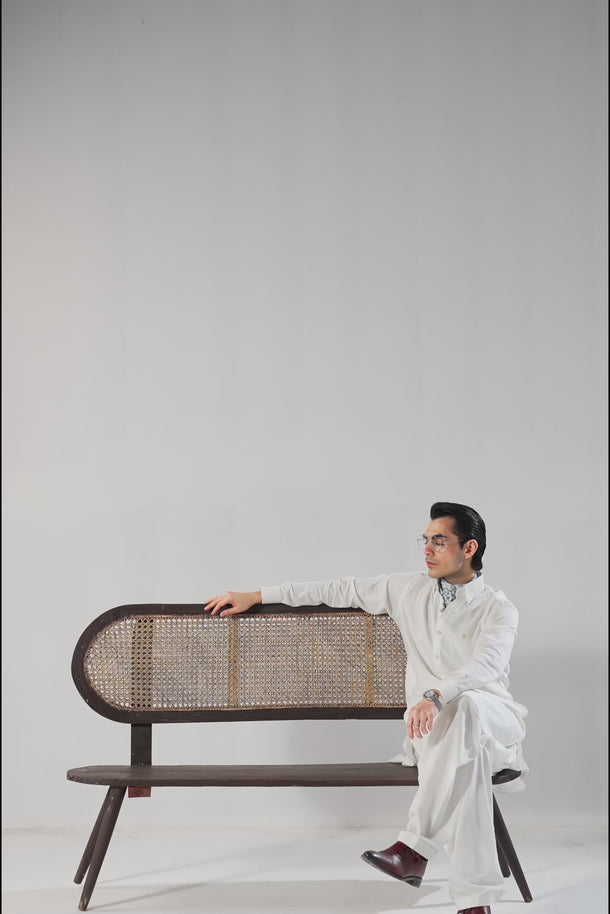 White Linen Shalwar Kameez Clothing Humayunalamgir