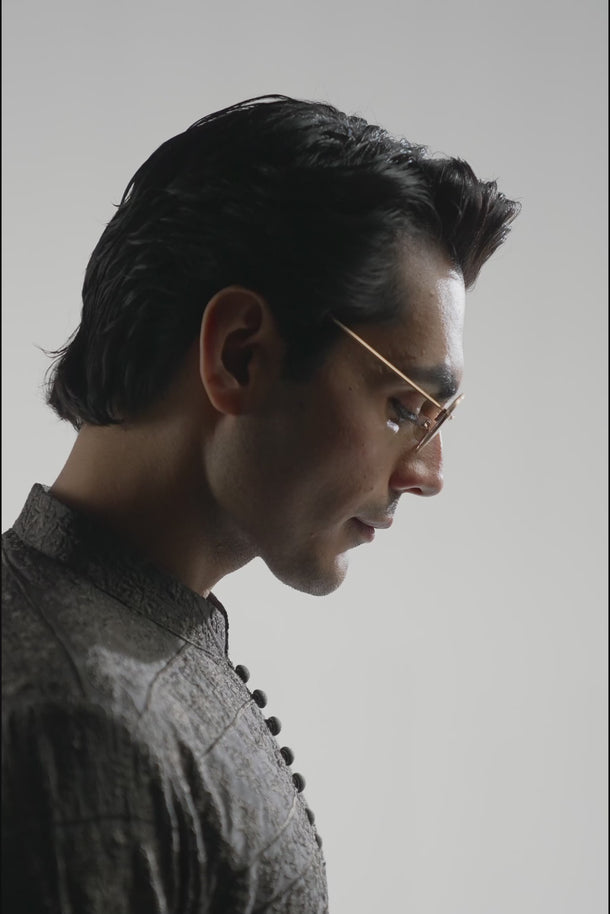 Charcoal Grey Deewan Kurta pajama Clothing Humayunalamgir