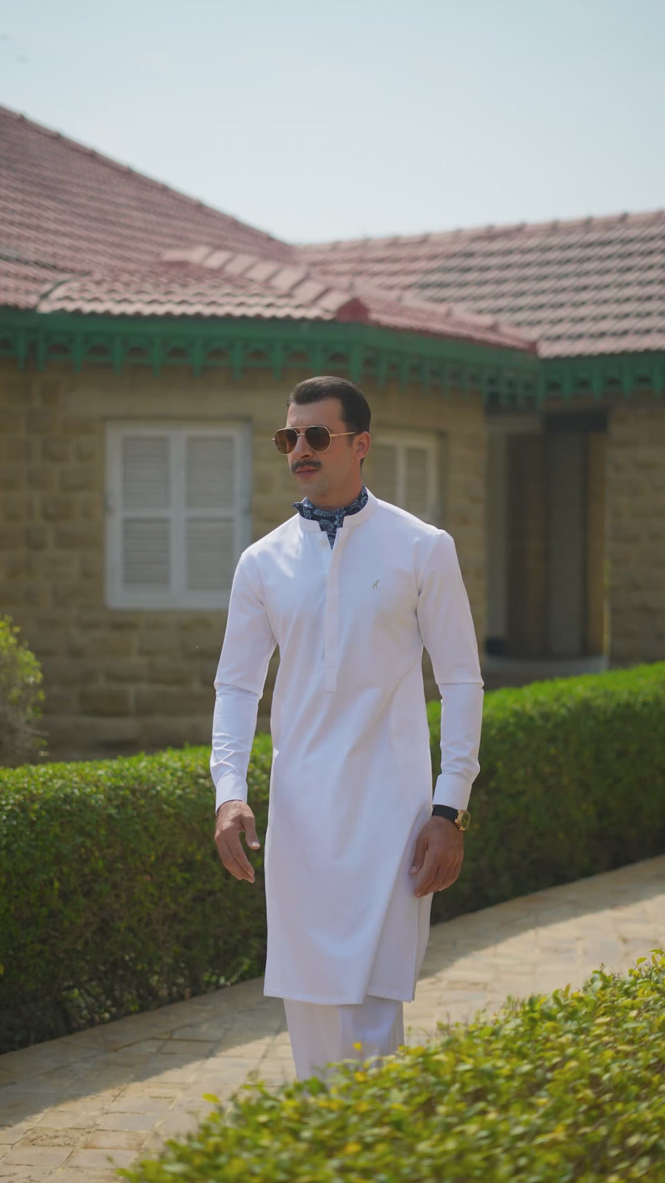 WHITE EGYPTIAN COTTON SHALWAR KAMEEZ Humayunalamgir