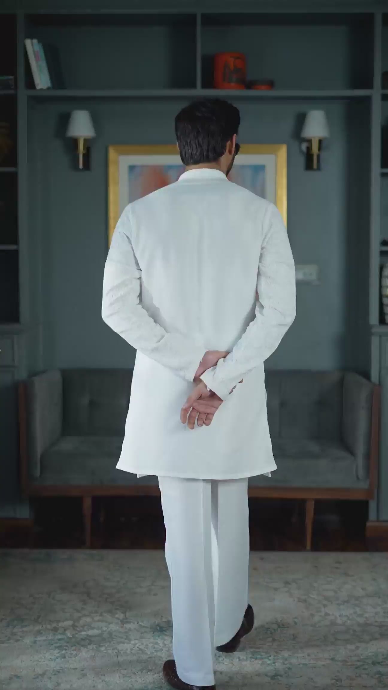 -SAAHIB- WHITE KURTA PAJAMA Humayunalamgir