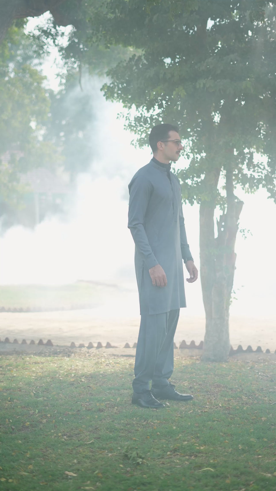 GREY TWO TONE WASH N WEAR SHALWAR KAMEEZ Humayunalamgir