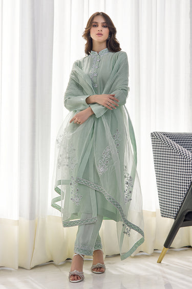Pastel Green HumayunAlamgir XS 3 Piece