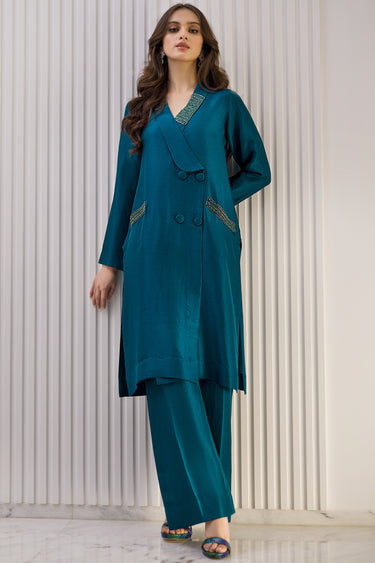 Green On Green Cut Humayun Alamgir XS 2 Piece