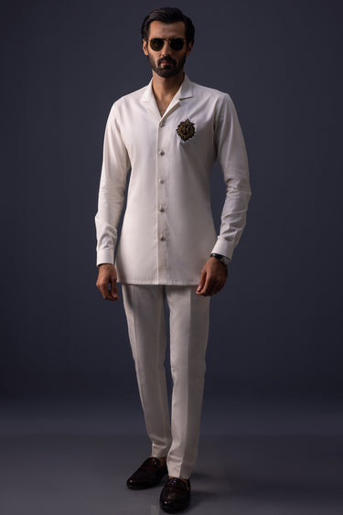 Off White Egyption Cotton Kurta Pajama