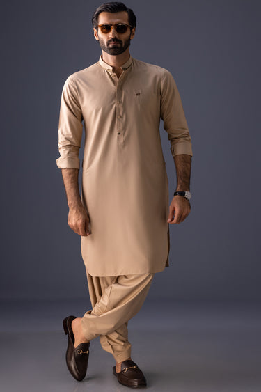 Beige Shalwar Kameez