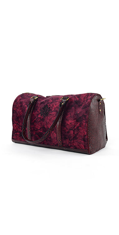 COW LEATHER WITH CROC PRINT