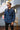 Navy Blue Checkered Blazer HumayunAlamgir