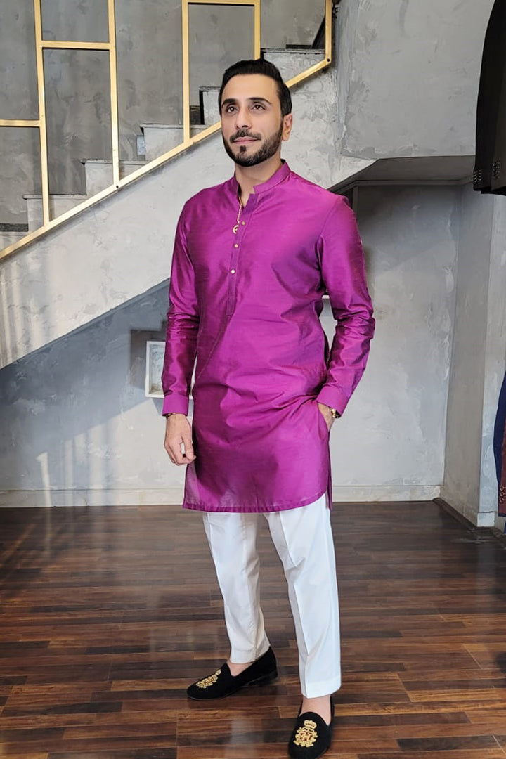 Fuchsia Pink Kurta Pajama HumayunAlamgir