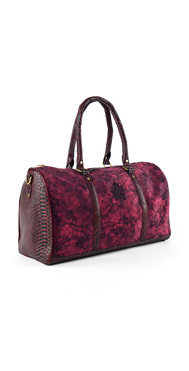 COW LEATHER WITH CROC PRINT