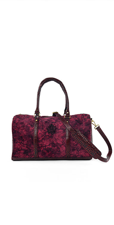 COW LEATHER WITH CROC PRINT