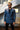 Navy Blue Checkered Blazer HumayunAlamgir S