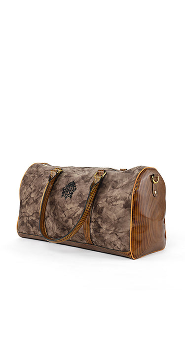 COW LEATHER WITH LINED PRINT Bag humyaunalamgir