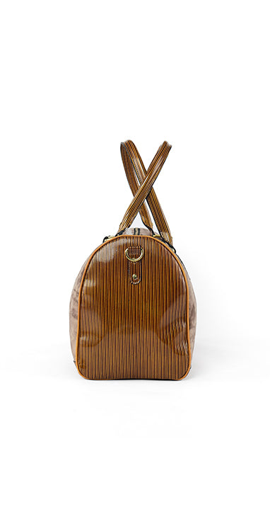 COW LEATHER WITH LINED PRINT