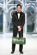 BLACK EMBOSSED TUX RUNWAY humyaunalamgir S