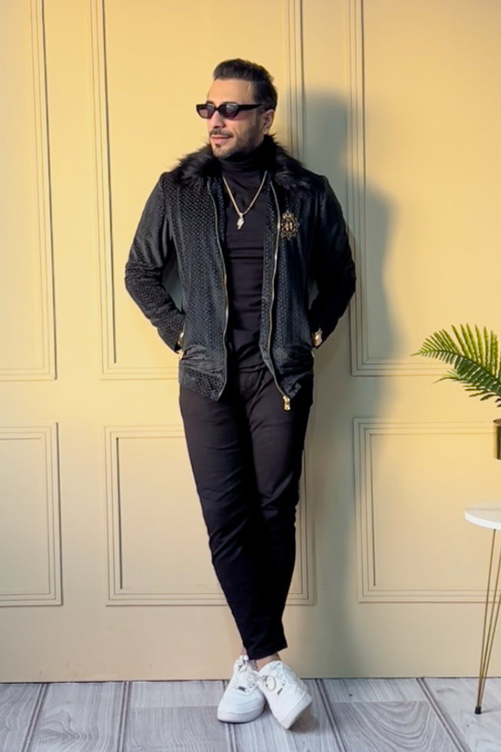 Dark Green Bomber Jacket humyaunalamgir S