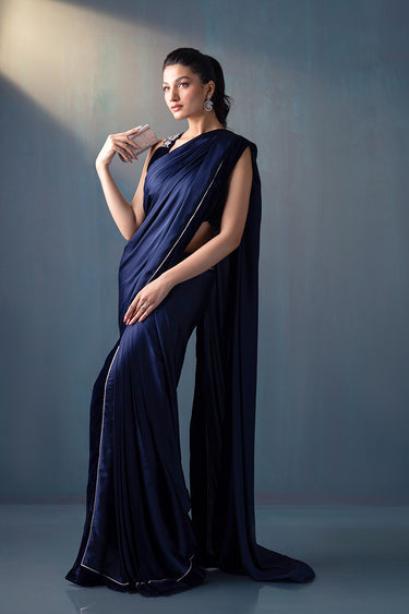 Bleu nuit saari pants Clothing humyaunalamgir XS