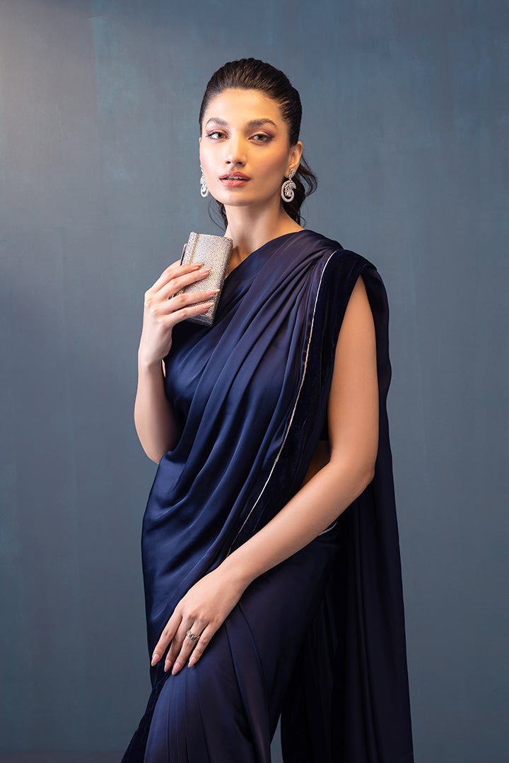 Bleu nuit saari pants Clothing humyaunalamgir