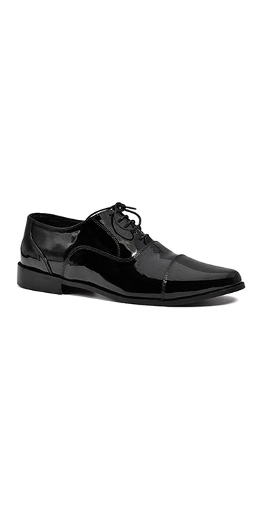 Jet Black Glossy Patent Oxford Formal