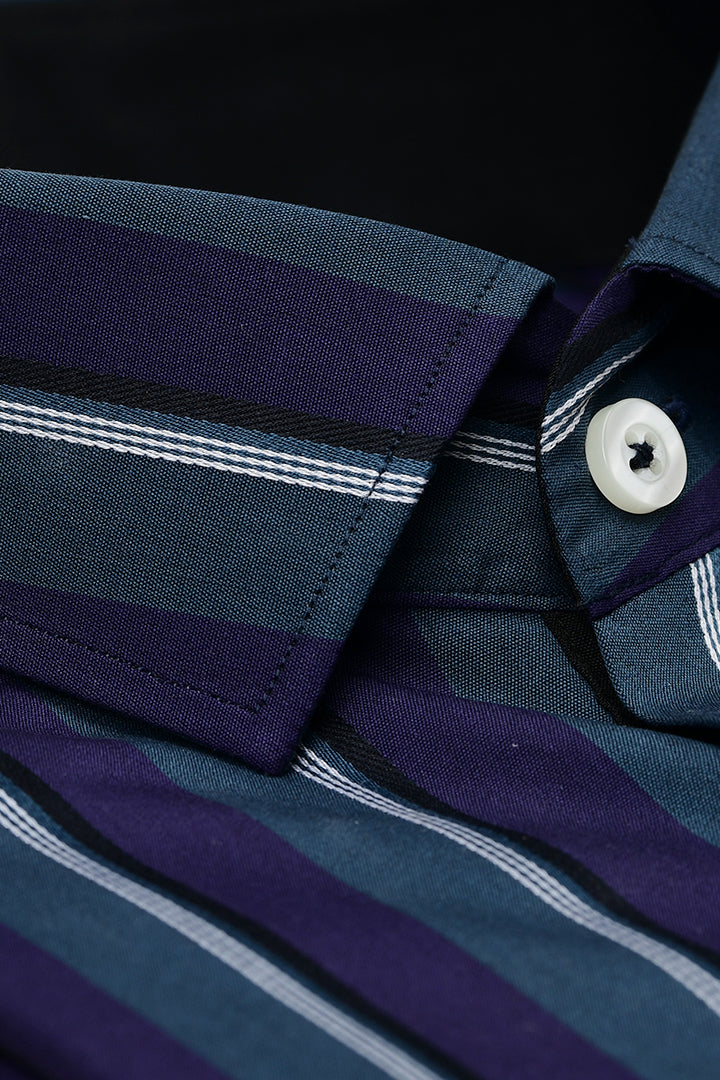 Multi Color Striped Shirt Semi Formal humyaunalamgir