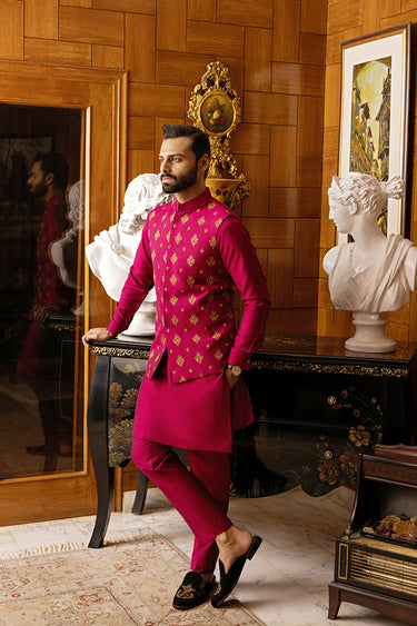 FUSHIA PINK WAIST COAT Mehndi Collection HumayunAlamgir S Waist Coat
