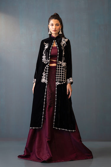 Velours noir cape Clothing humyaunalamgir XS