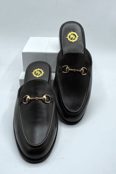 Black Leather Zapata Shoes humyaunalamgir 40