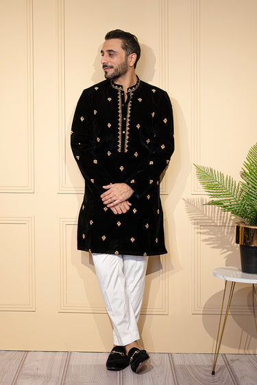 Black Velvet Kurta Pajama