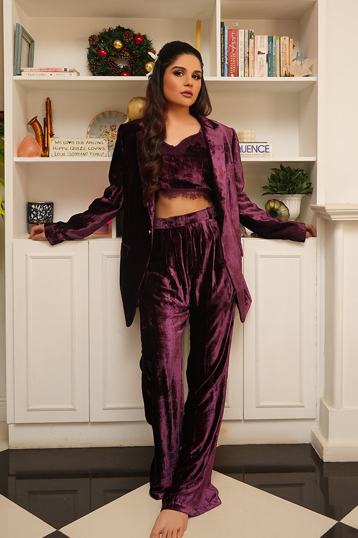 Velvet On Velvet Suit Clothing humyaunalamgir XS