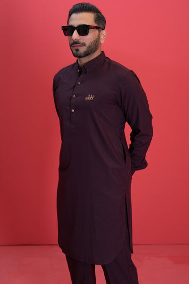Burgandy Kurta Pajama Humayun Alamgir
