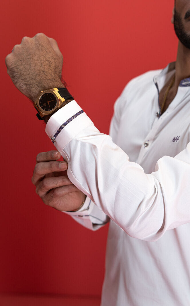 White Stretchable Kurta Pajama Humayun Alamgir