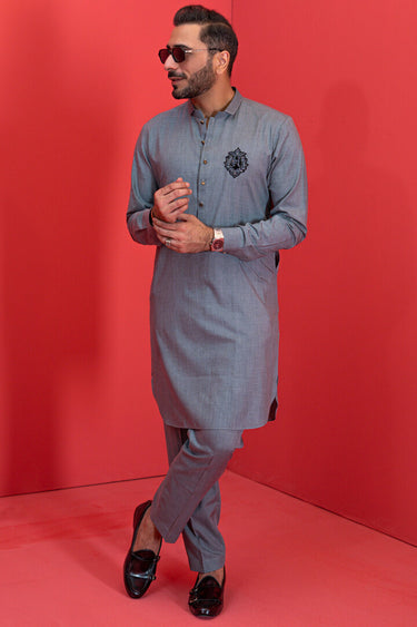 Light Grey Kurta Pajama