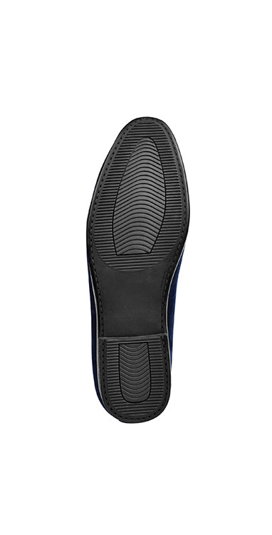 Navy Blue Velvet Pumps Hand Embroidered Copper Cut & Seeds Shoes humyaunalamgir