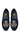 Navy Blue Velvet Pumps Hand Embroidered Copper Cut & Seeds Shoes humyaunalamgir