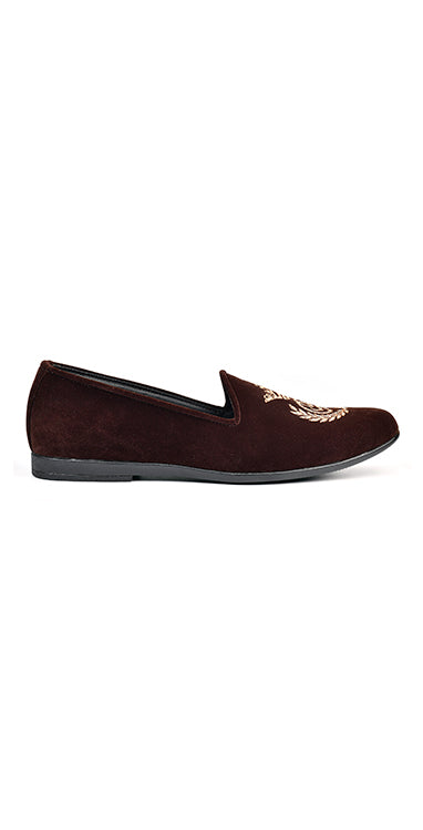 Brownish Velvet Pumps Shoes humyaunalamgir