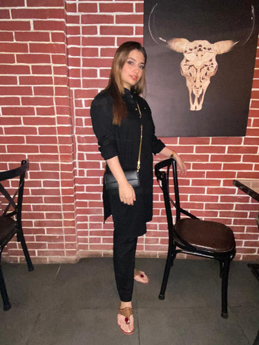 Black Kurta Pajama Humayun Alamgir L