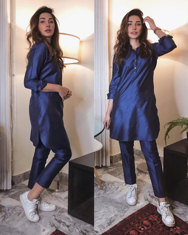 Blue Kurta Pajama Humayun Alamgir S