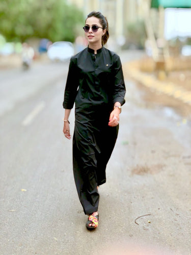 Black Shalwar Kameez Humayun Alamgir S
