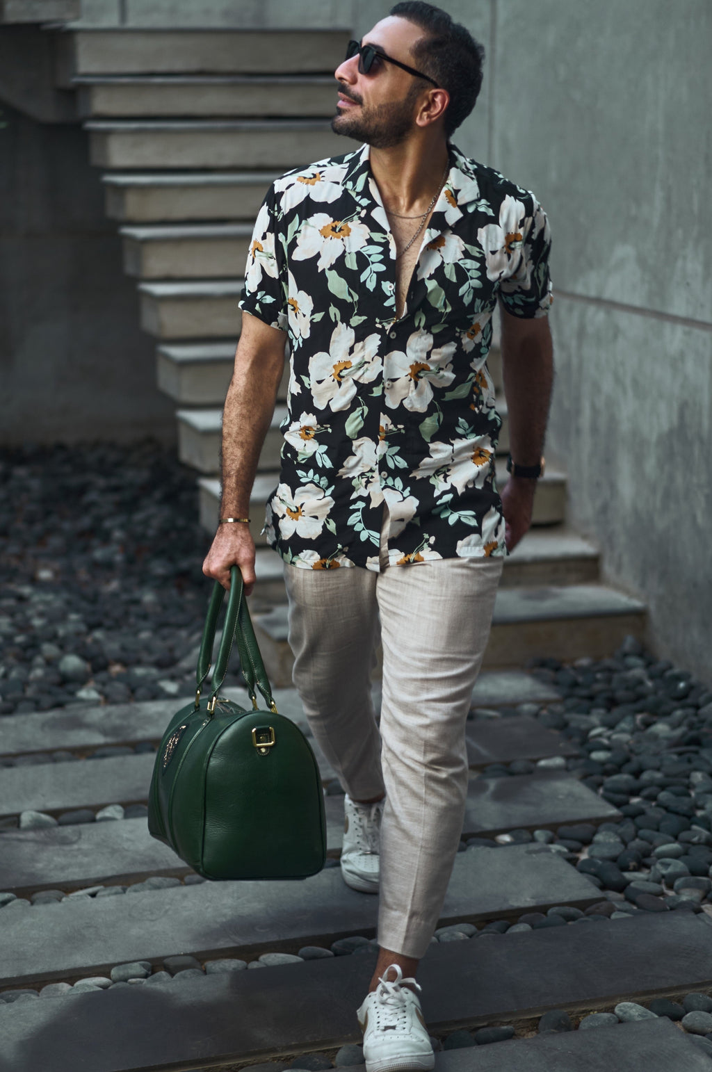 CRAZY GREEN LEATHER BAG HumayunAlamgir