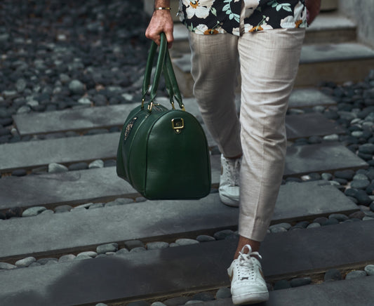 CRAZY GREEN LEATHER BAG