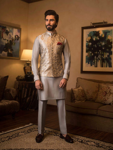 Irony Golden Waist Coat humyaunalamgir S Waist Coat